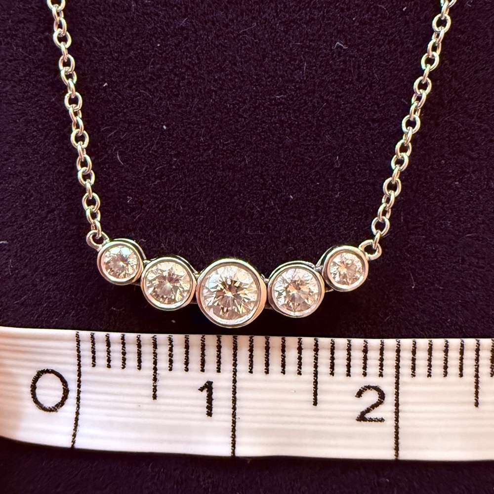 Authentic Tiffany & Co Jazz Diamond & Platinum Necklace - Picture 7 of 7